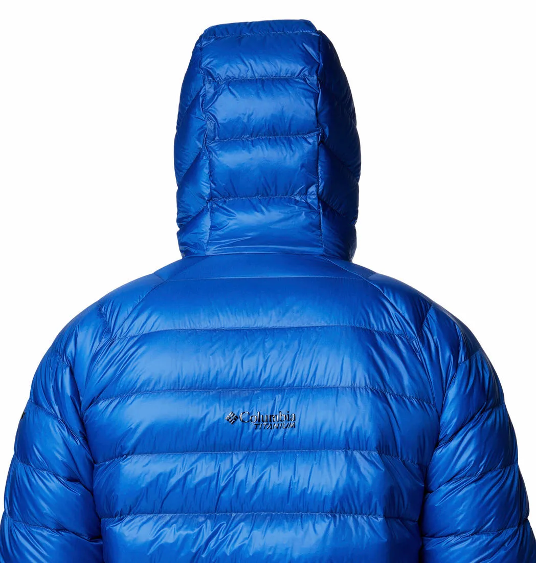 Columbia Men Blue Omni-Heat Arctic Hooded Down Jacket