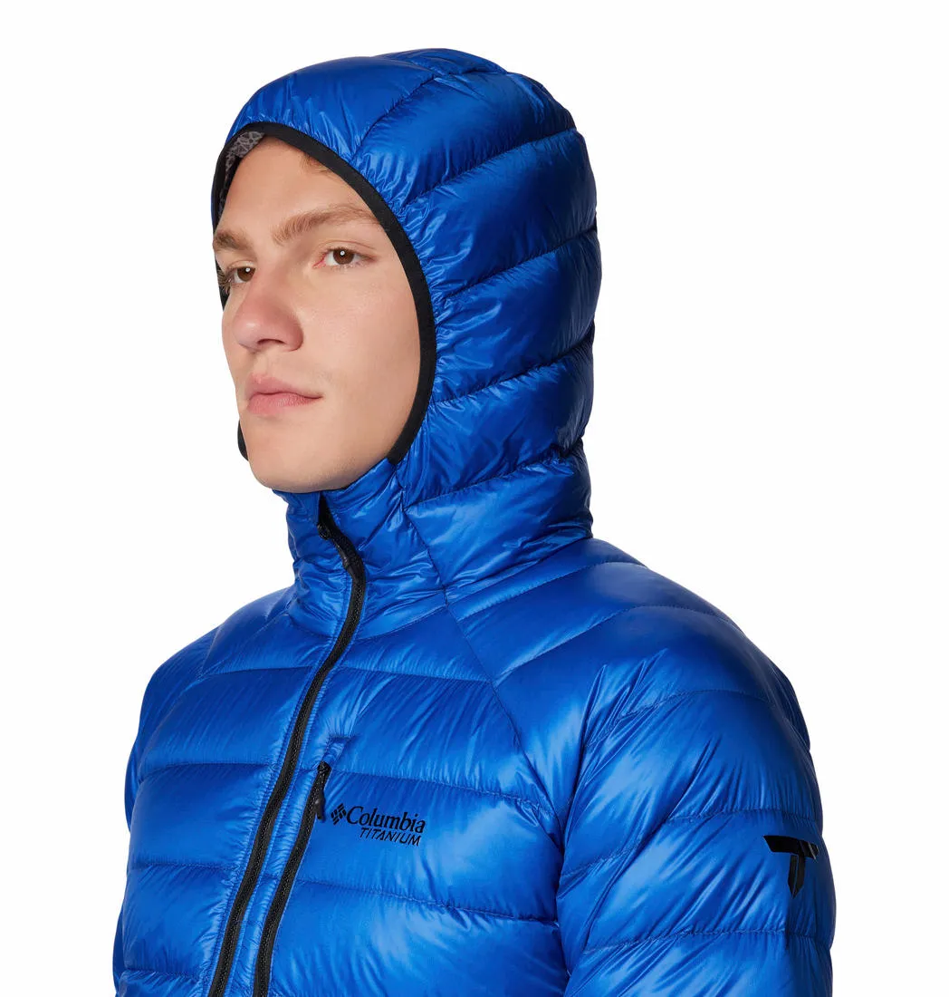 Columbia Men Blue Omni-Heat Arctic Hooded Down Jacket