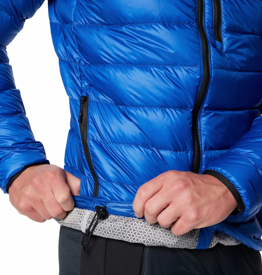 Columbia Men Blue Omni-Heat Arctic Hooded Down Jacket