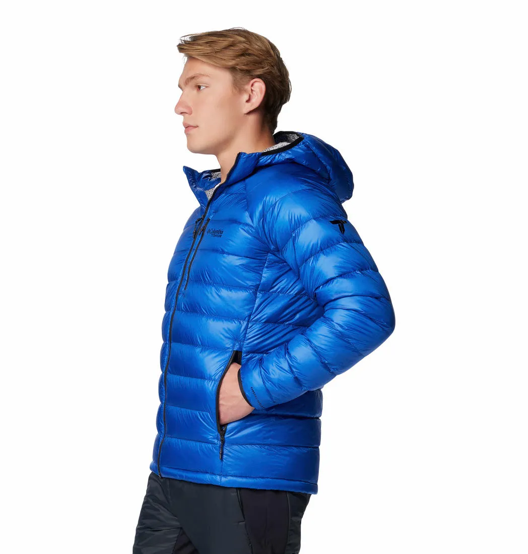 Columbia Men Blue Omni-Heat Arctic Hooded Down Jacket