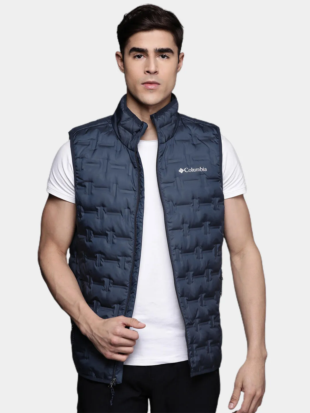 Columbia Men Blue Omni-Heat Reflective Delta Ridge Vest