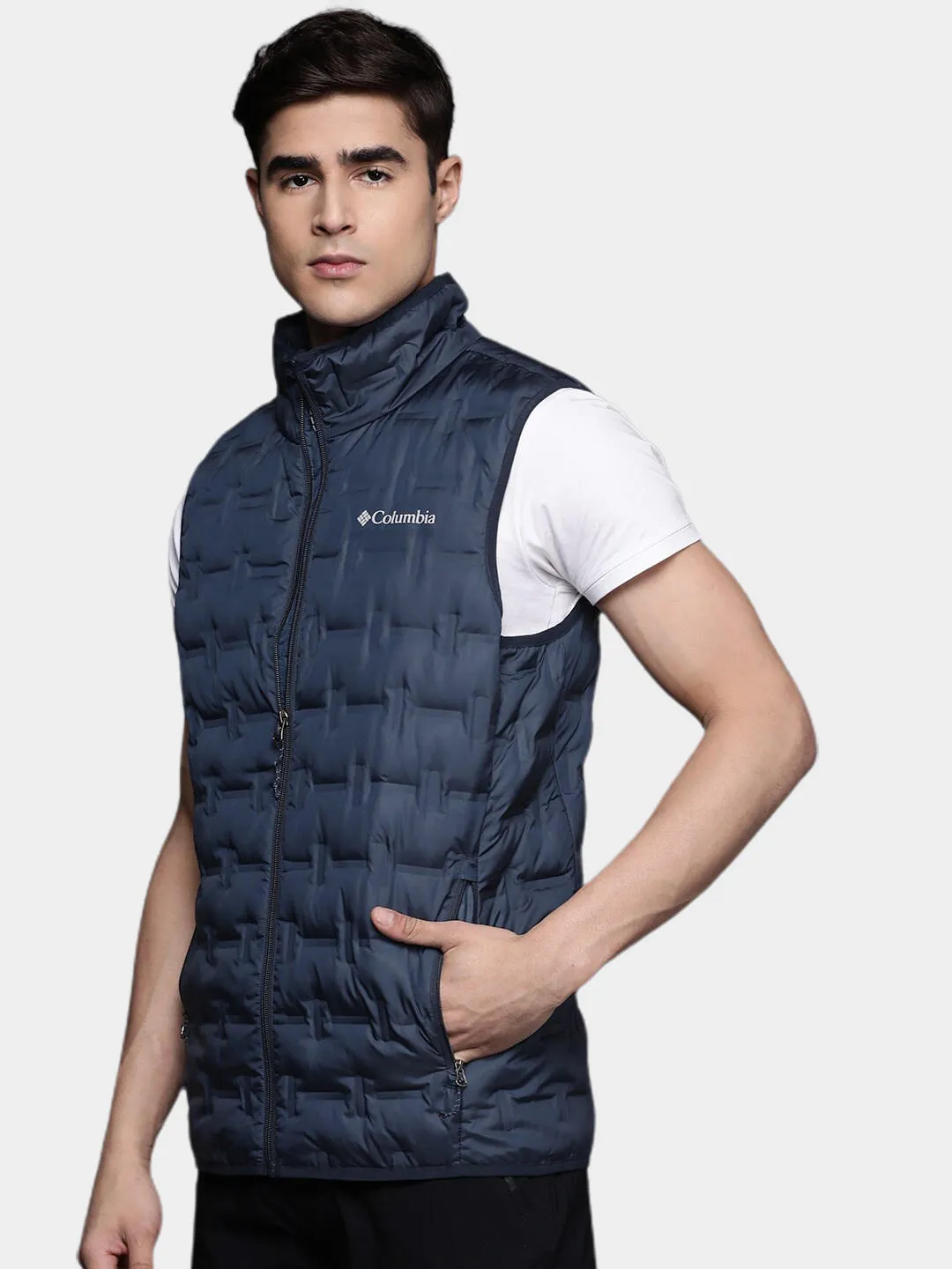 Columbia Men Blue Omni-Heat Reflective Delta Ridge Vest