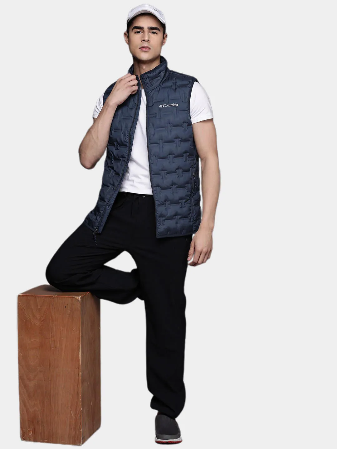 Columbia Men Blue Omni-Heat Reflective Delta Ridge Vest