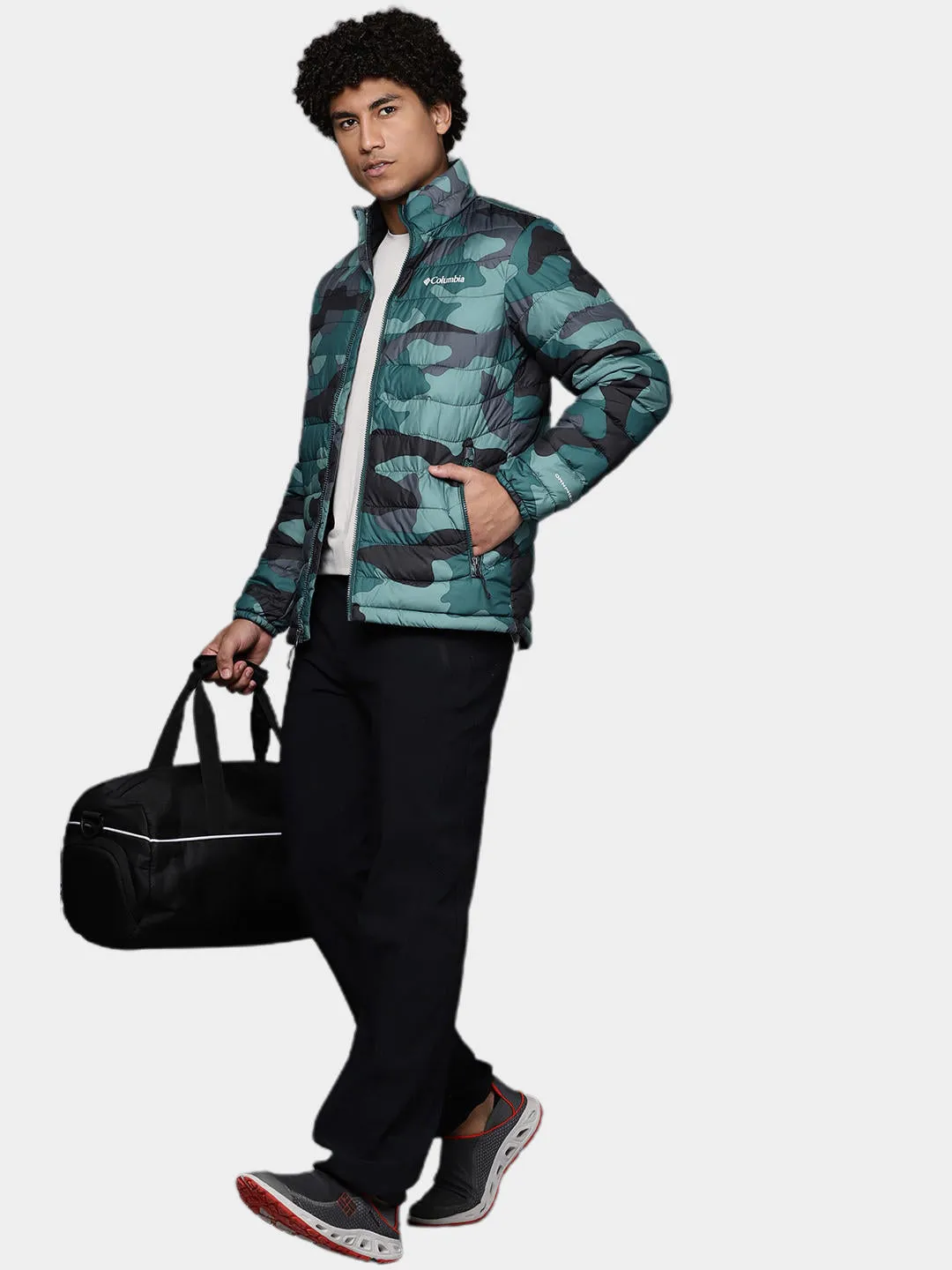 Columbia Men Blue Omni-Heat Reflective Powder Lite Jacket