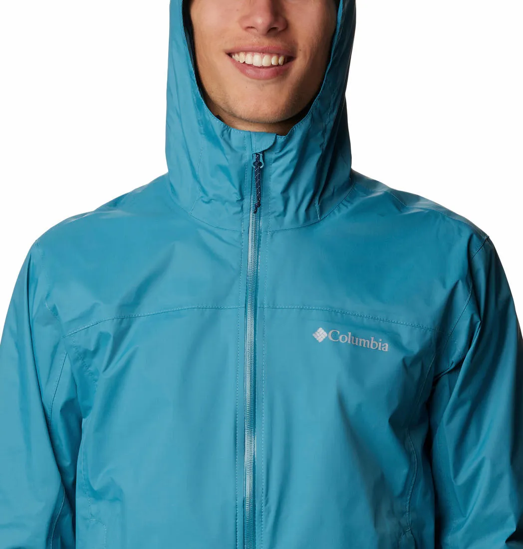 Columbia Men Blue Omni-Wick EvaPOURation Waterproof Rain Jacket