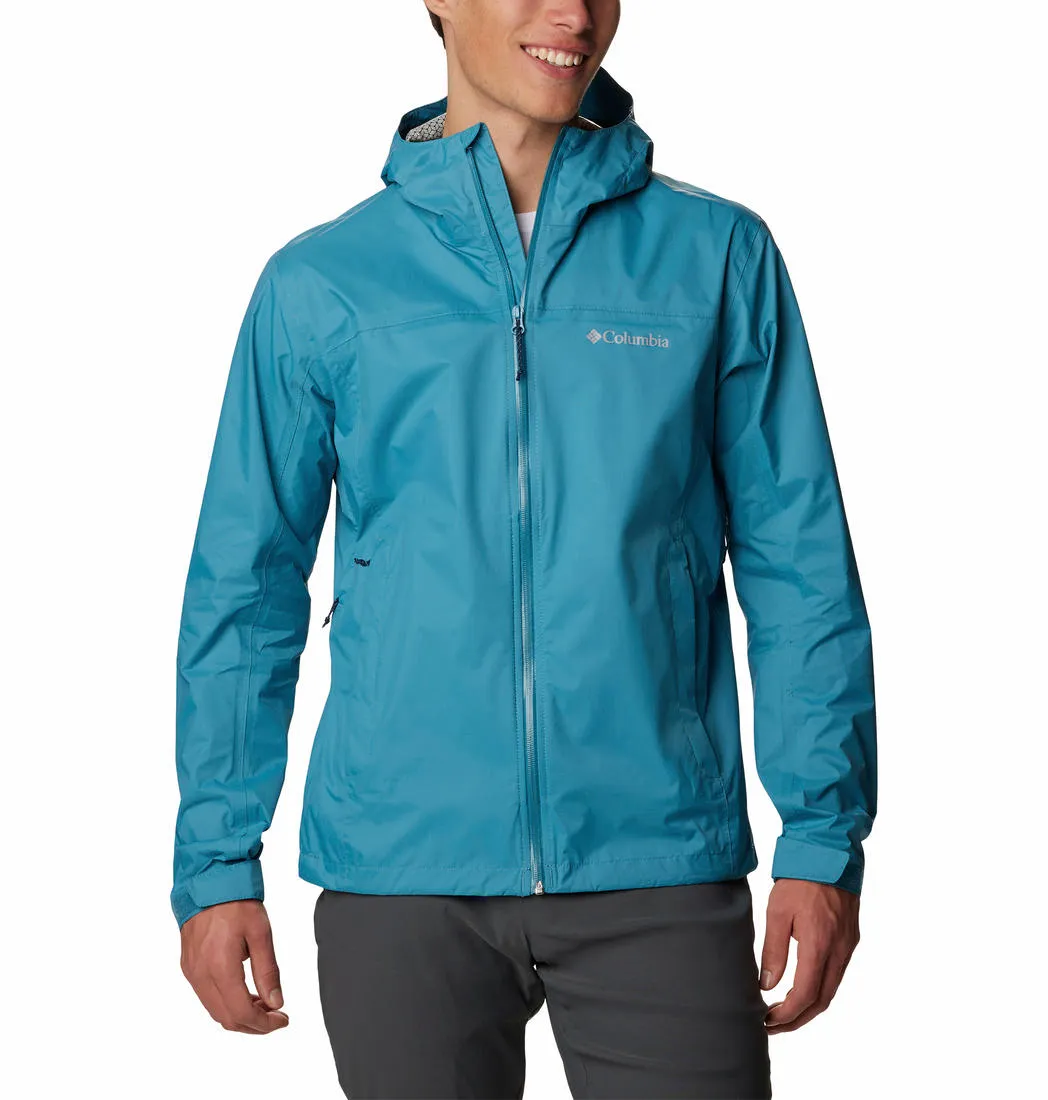 Columbia Men Blue Omni-Wick EvaPOURation Waterproof Rain Jacket