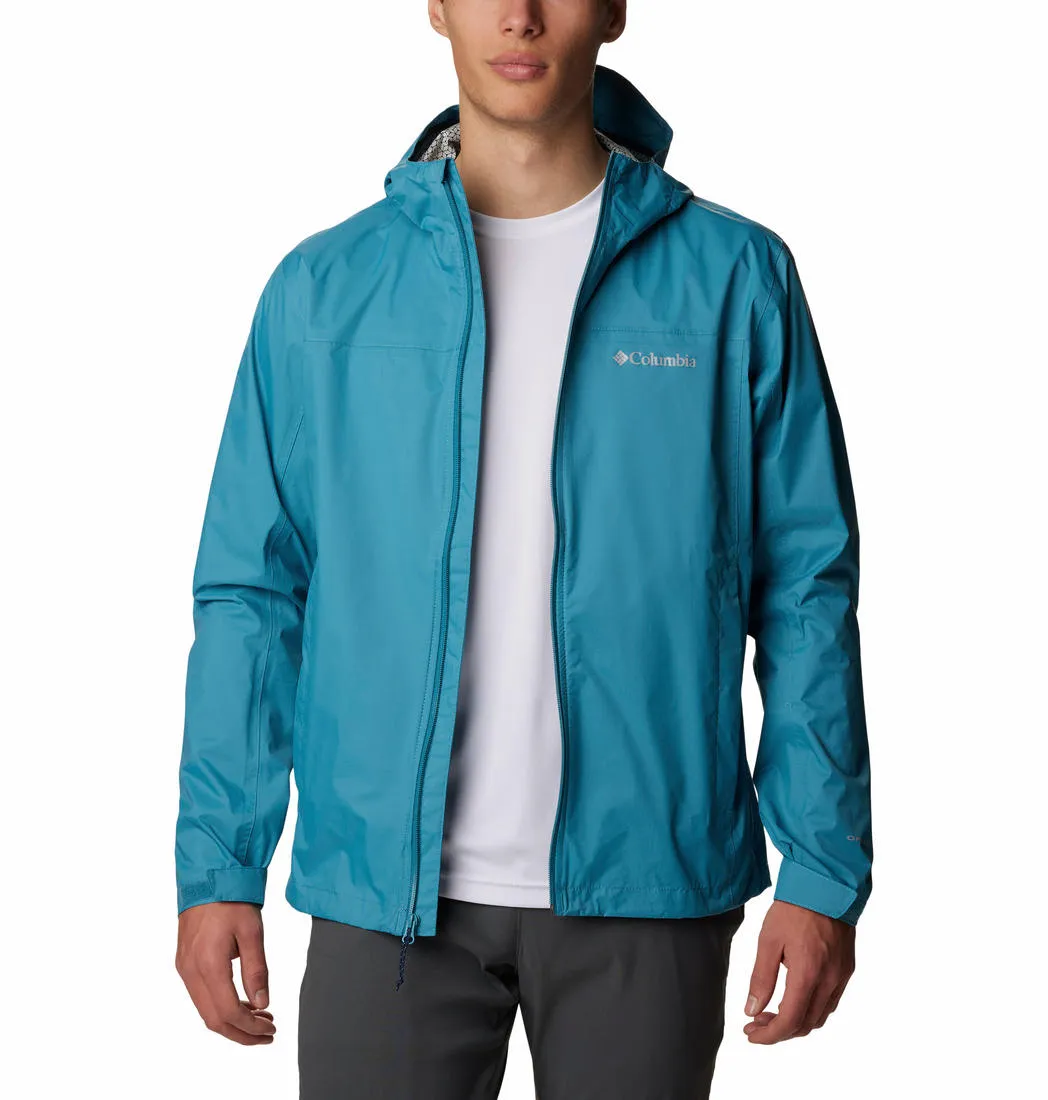 Columbia Men Blue Omni-Wick EvaPOURation Waterproof Rain Jacket
