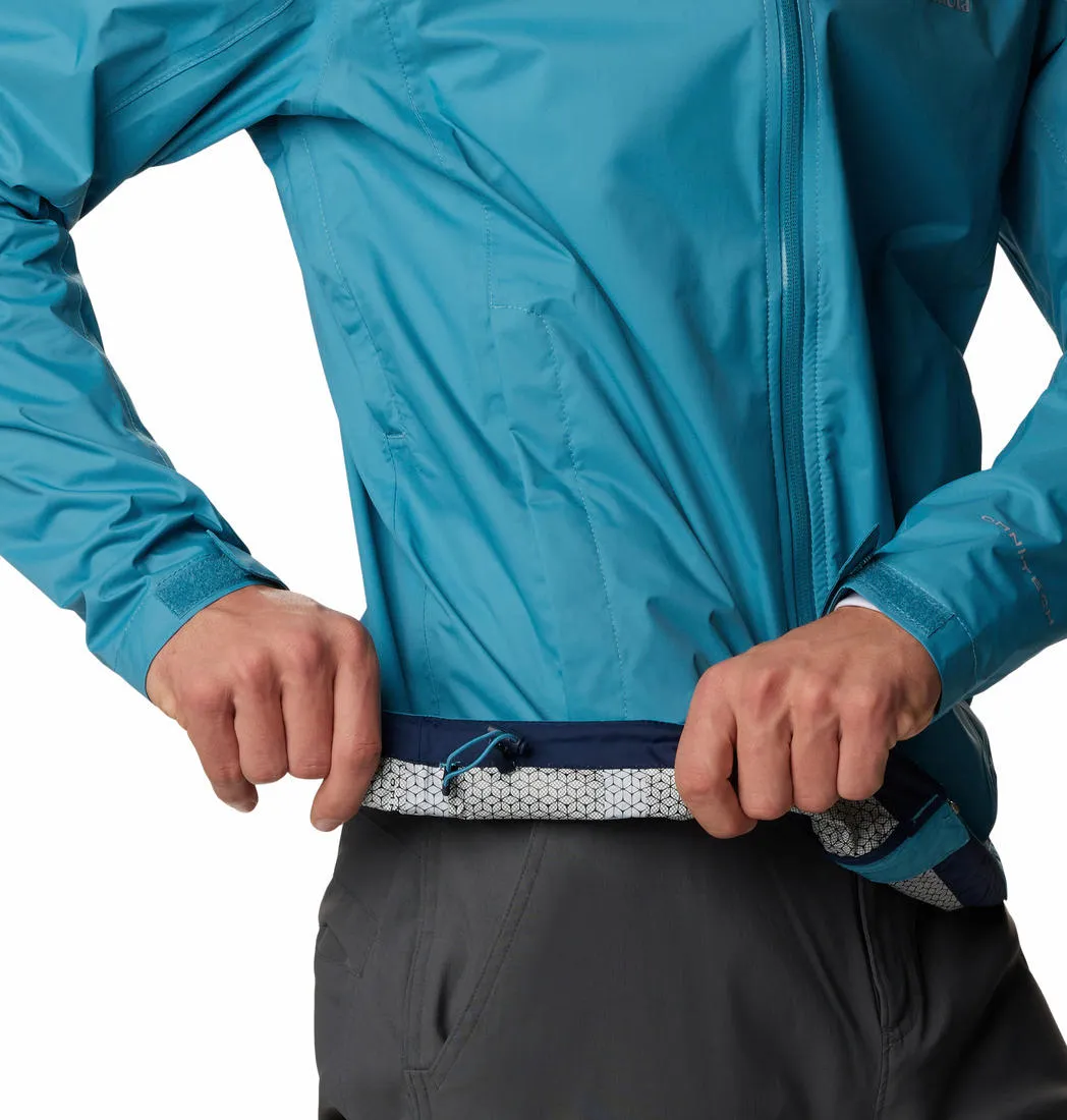 Columbia Men Blue Omni-Wick EvaPOURation Waterproof Rain Jacket