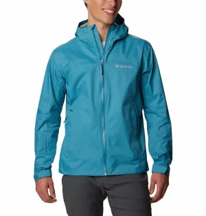 Columbia Men Blue Omni-Wick EvaPOURation Waterproof Rain Jacket