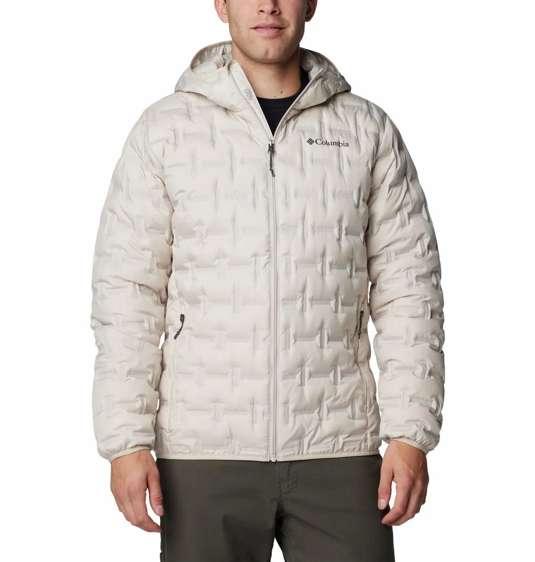 Columbia Men Brown Omni-Heat Reflective Delta Ridge II Hooded Down Jacket