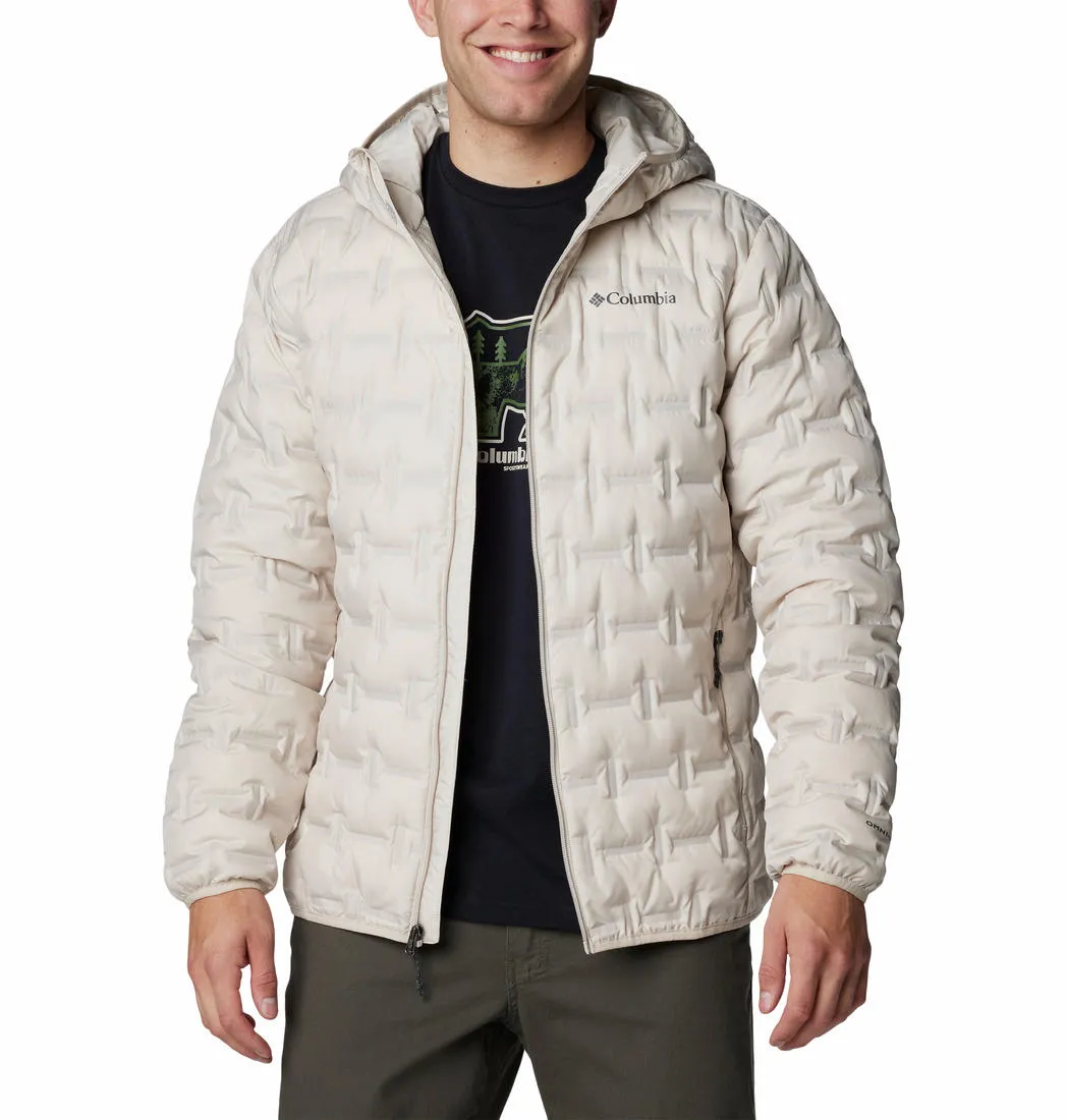 Columbia Men Brown Omni-Heat Reflective Delta Ridge II Hooded Down Jacket