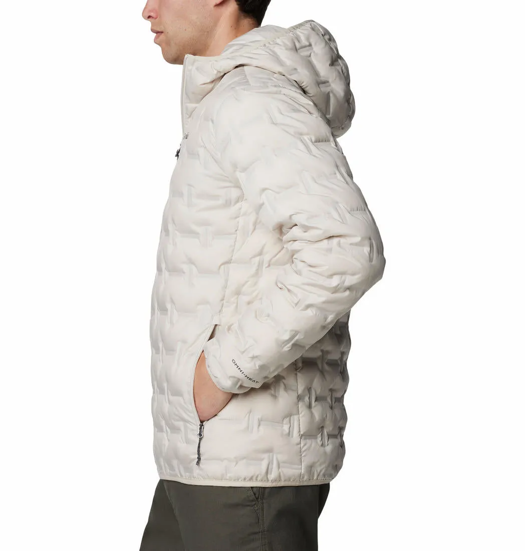 Columbia Men Brown Omni-Heat Reflective Delta Ridge II Hooded Down Jacket