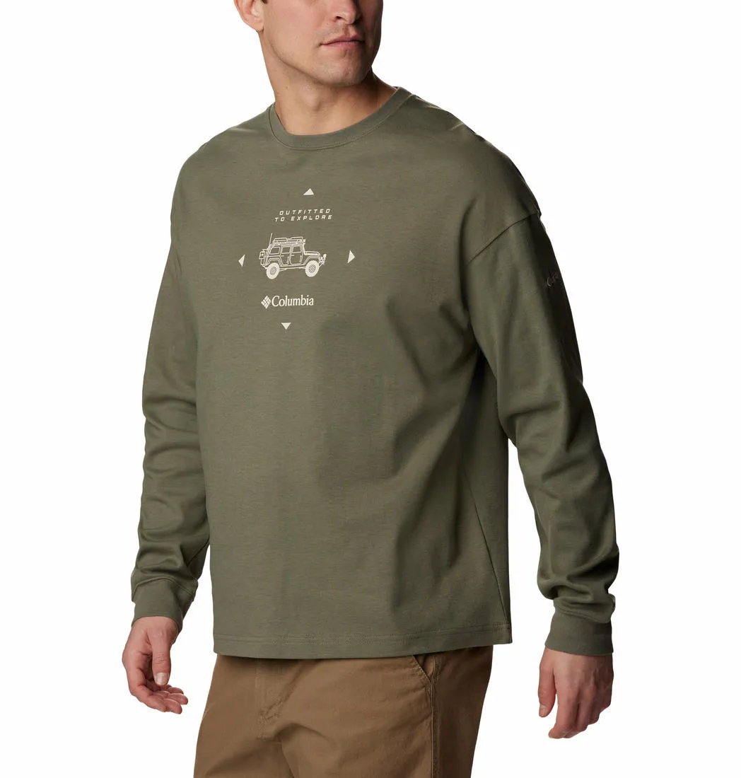 Columbia Men Green Sun Protection Duxbery Relaxed Tshirt