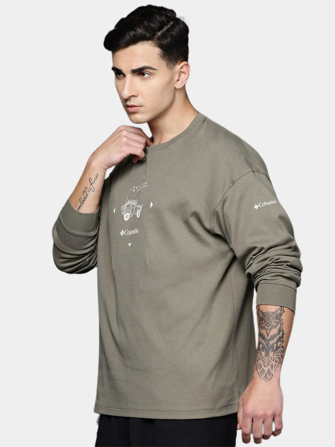 Columbia Men Green Sun Protection Duxbery Relaxed Tshirt