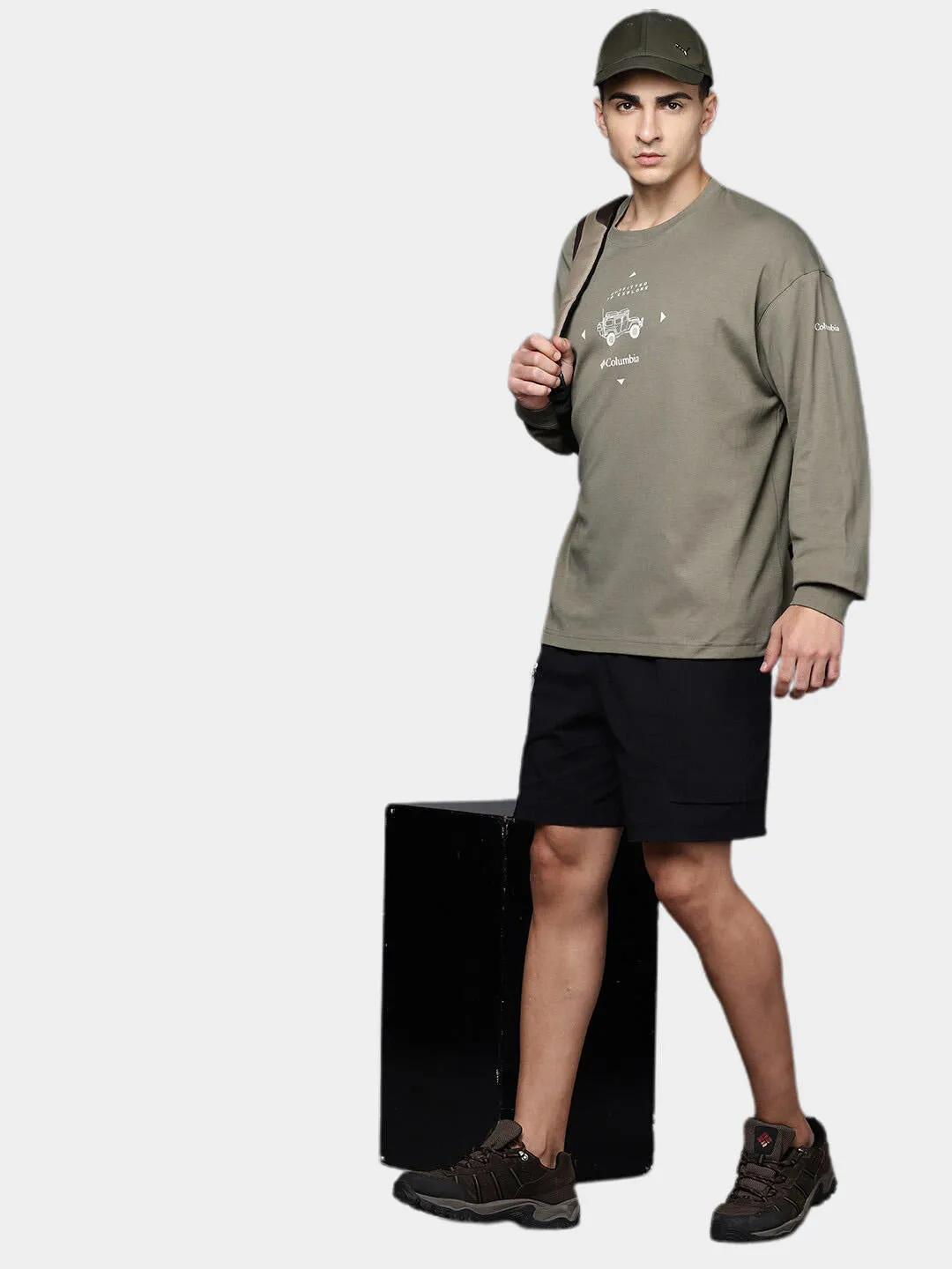 Columbia Men Green Sun Protection Duxbery Relaxed Tshirt