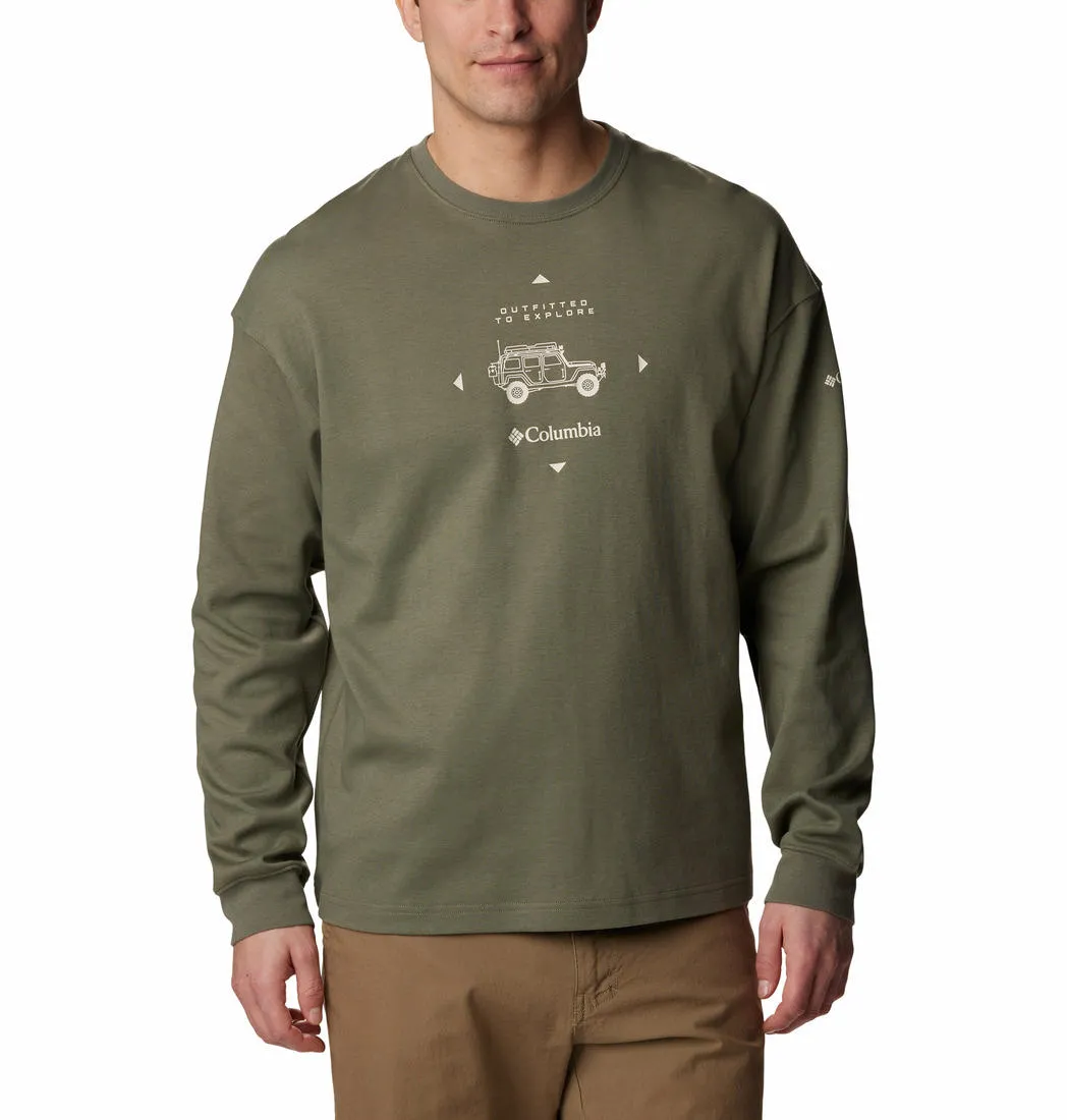 Columbia Men Green Sun Protection Duxbery Relaxed Tshirt