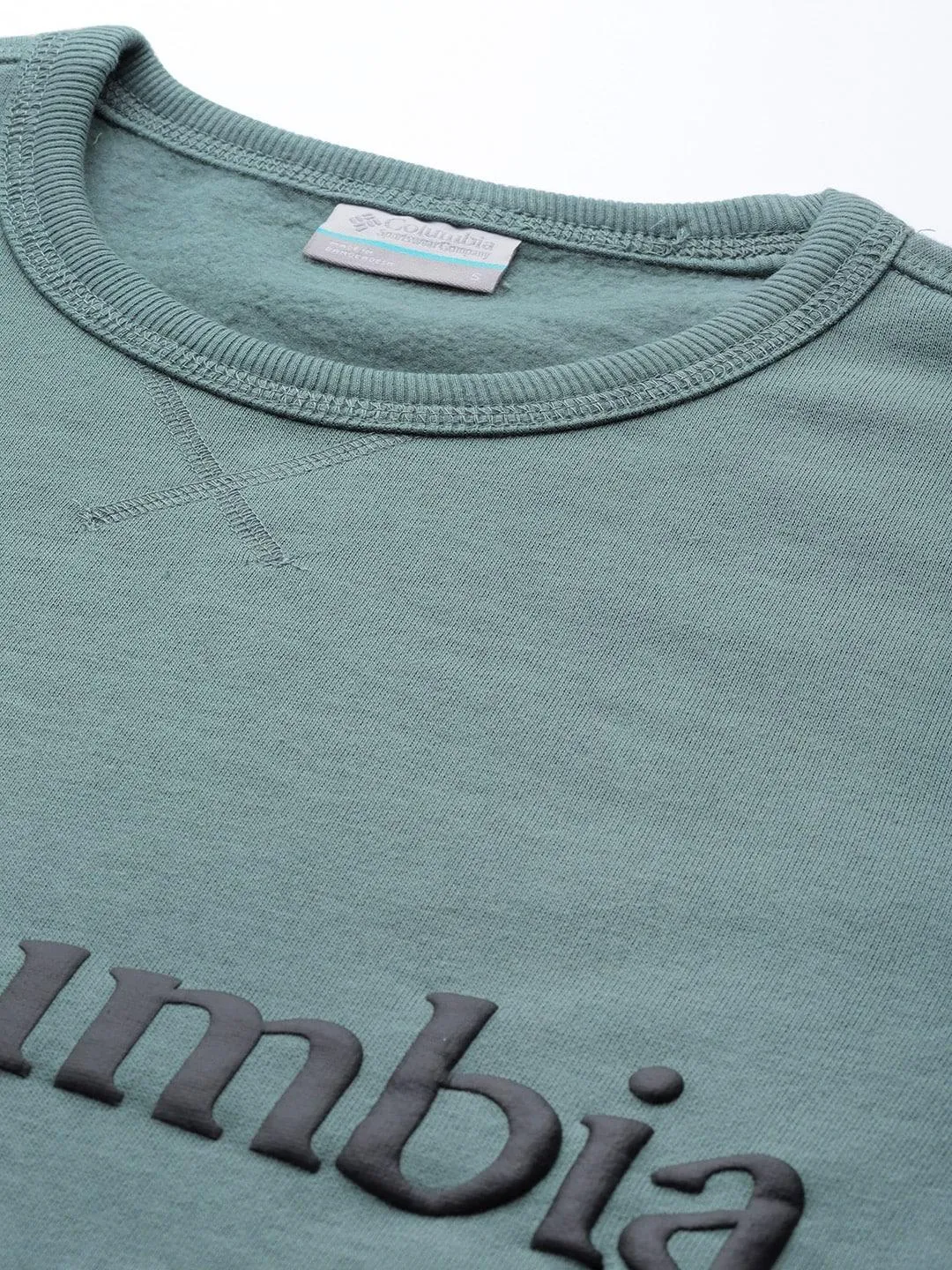 Columbia Men Green Sun Protection M Logo Crew Pullover
