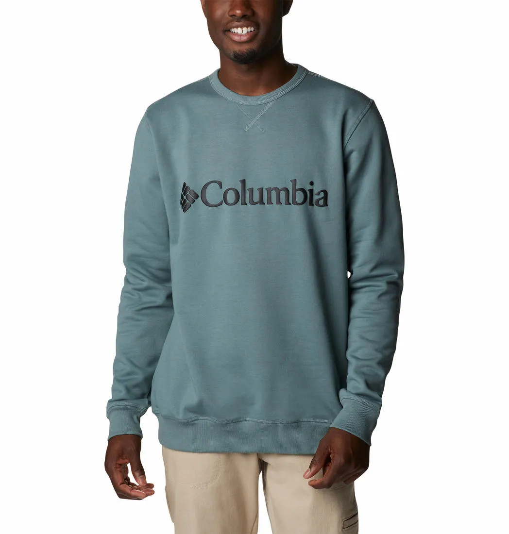 Columbia Men Green Sun Protection M Logo Crew Pullover