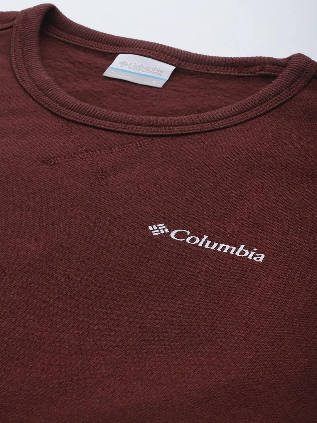 Columbia Men Maroon Sun Protection M Logo Crew Pullover