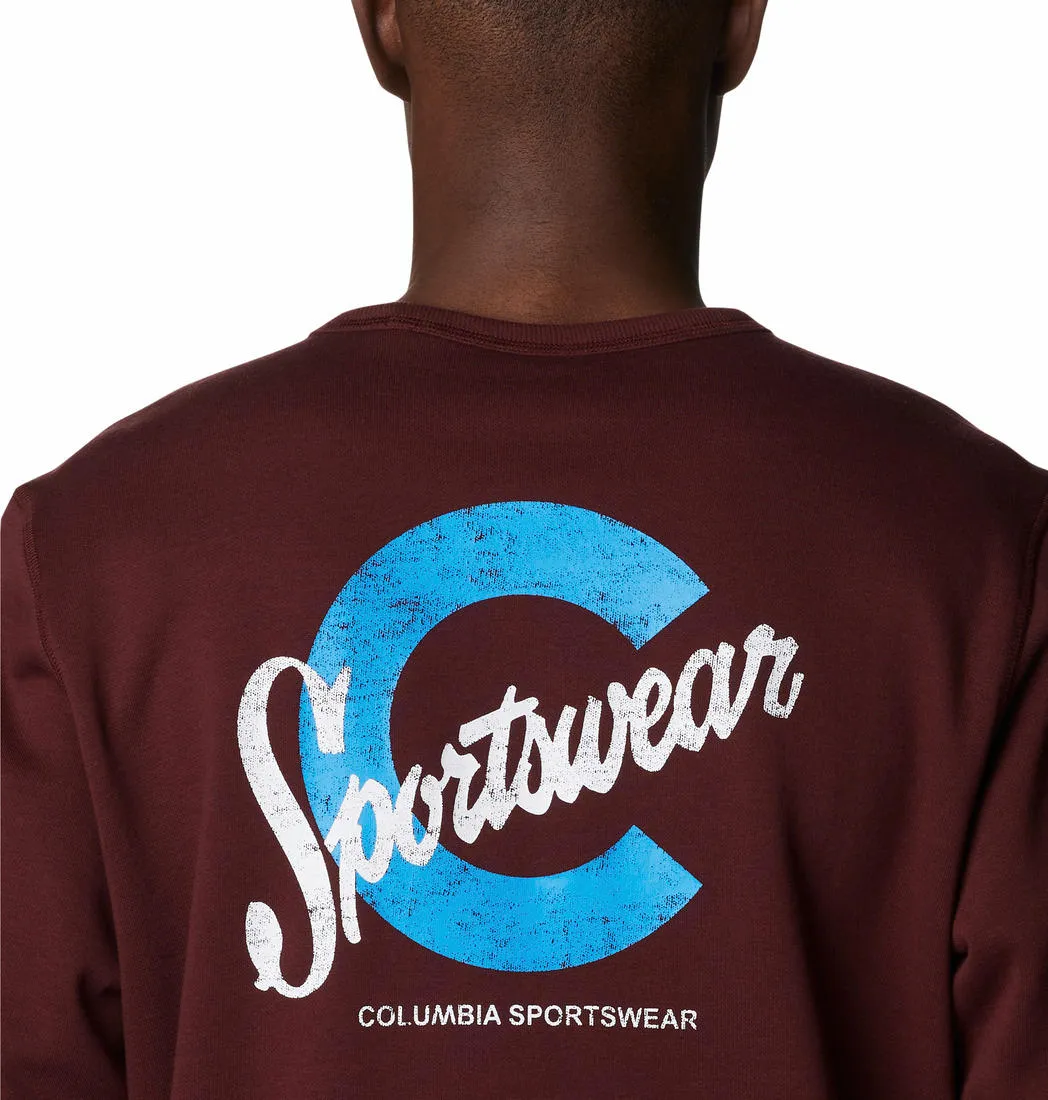 Columbia Men Maroon Sun Protection M Logo Crew Pullover