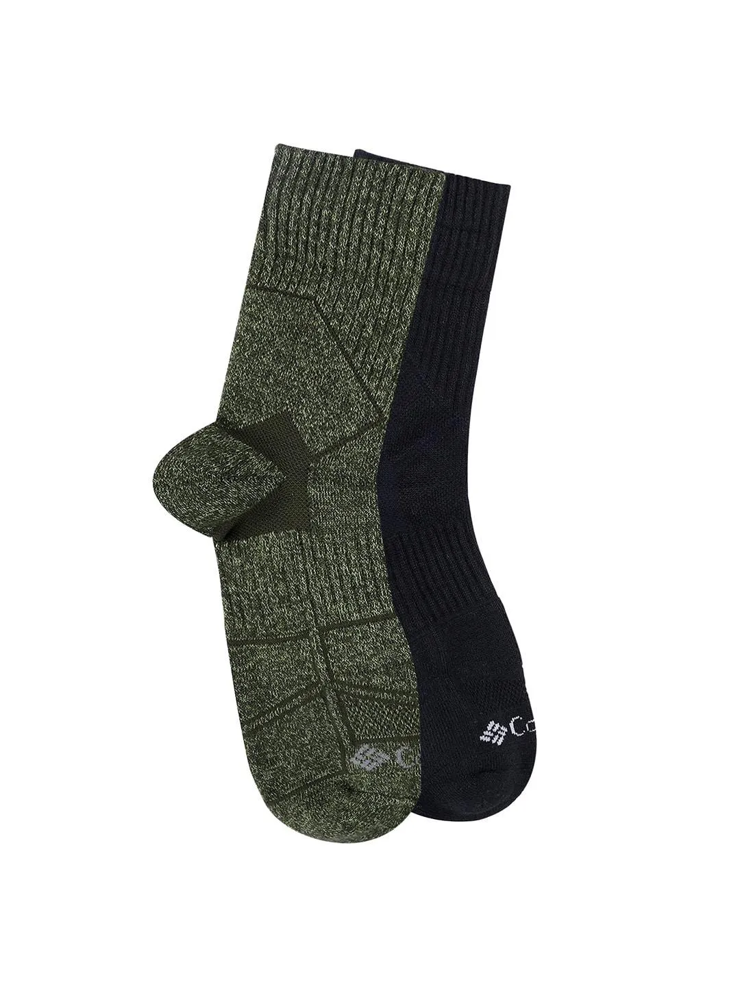 Columbia Men Multi SOCKS MN 2P HIKE QTR-HEELPWR (2 Pairs) (Non Returnable)