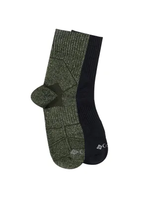 Columbia Men Multi SOCKS MN 2P HIKE QTR-HEELPWR (2 Pairs) (Non Returnable)