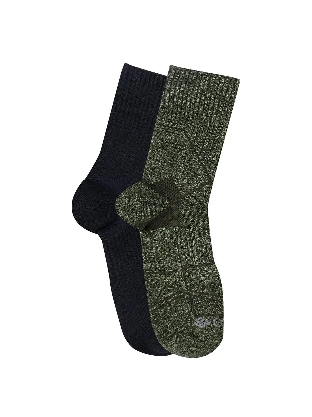 Columbia Men Multi SOCKS MN 2P HIKE QTR-HEELPWR (2 Pairs) (Non Returnable)