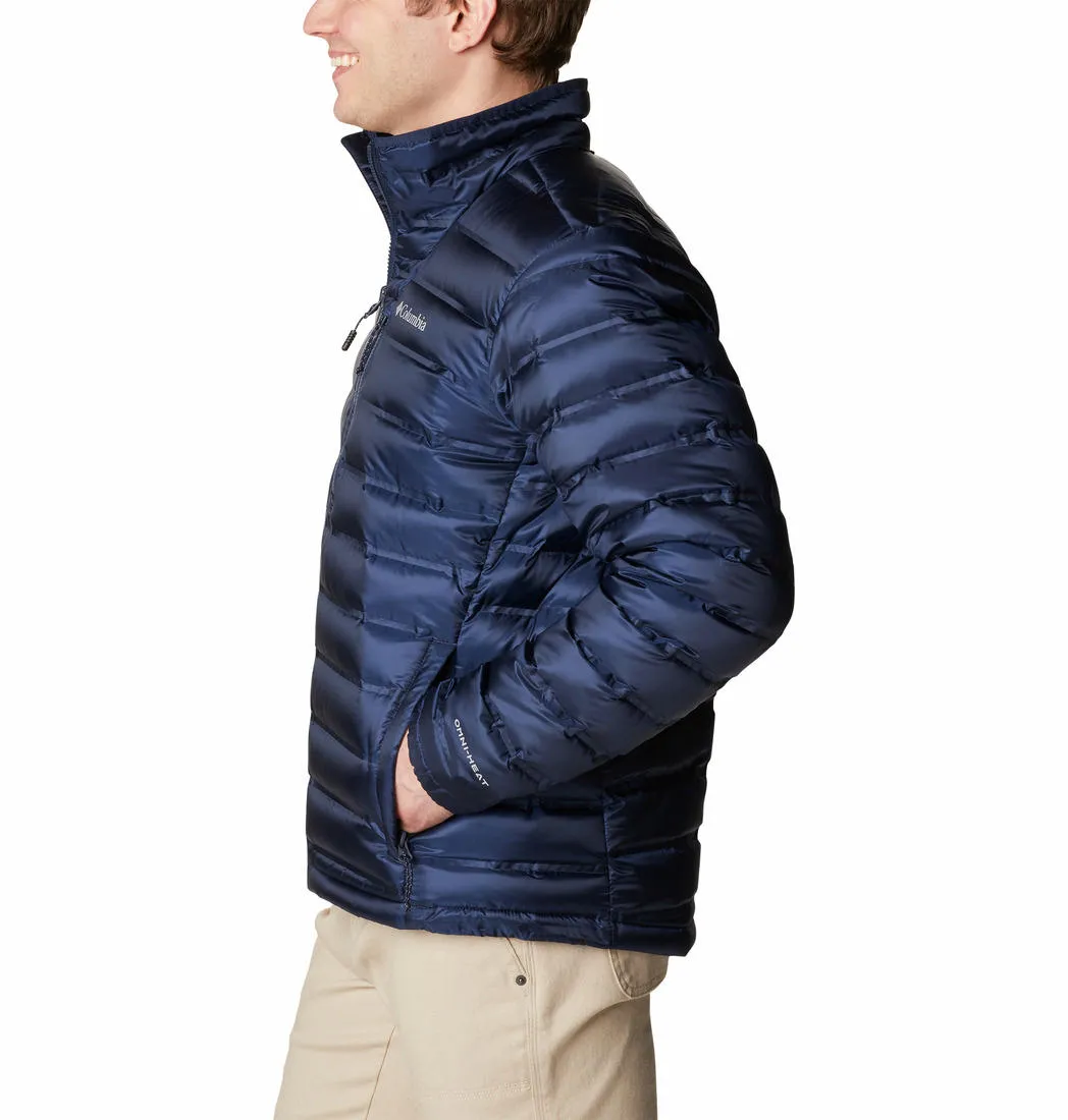 Columbia Men Navy Blue Omni-Heat Infinity Pebble Peak II Down Jacket