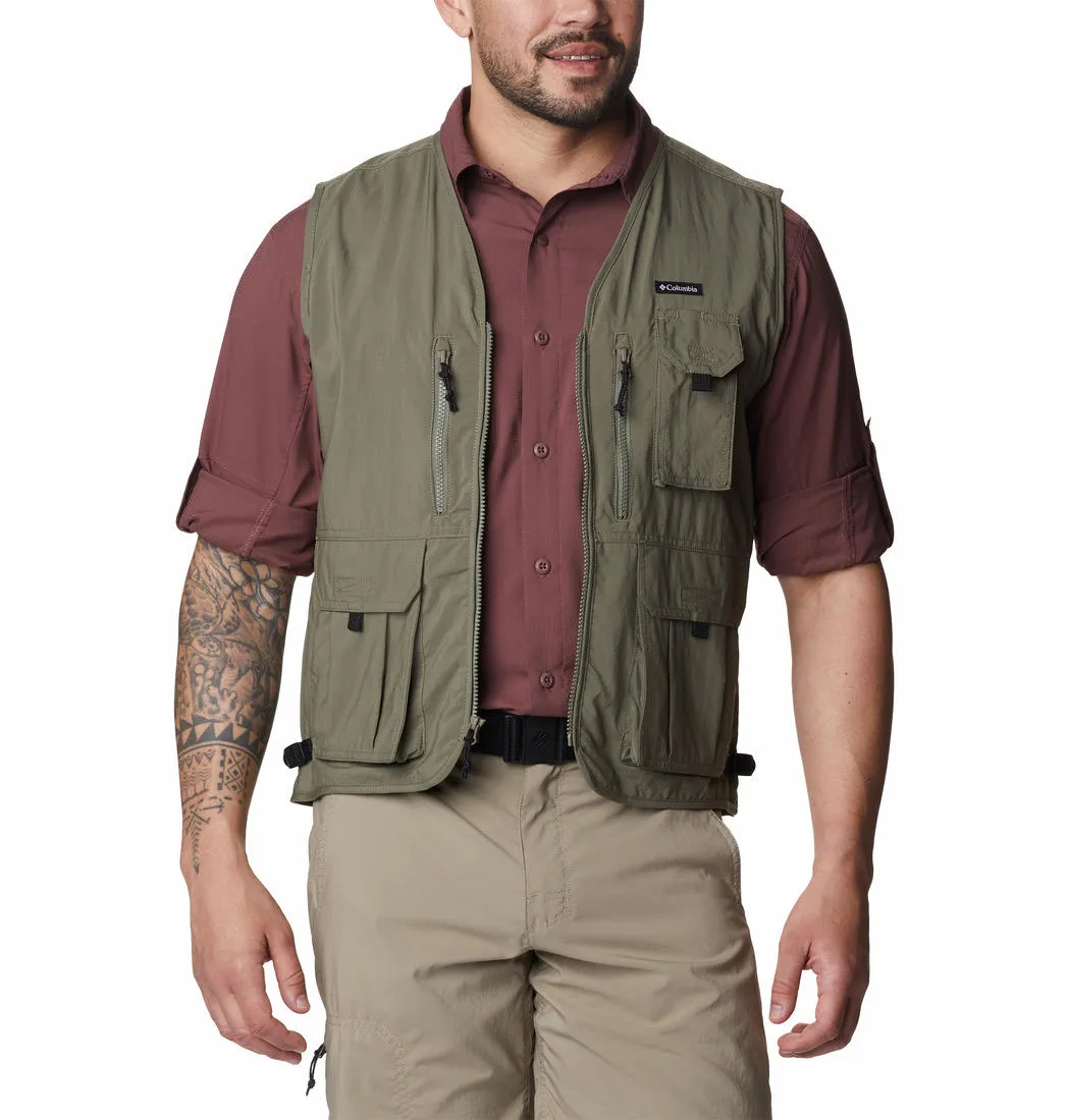 Columbia Men Olive Omni-Wick Silver Ridge Utility Gillet