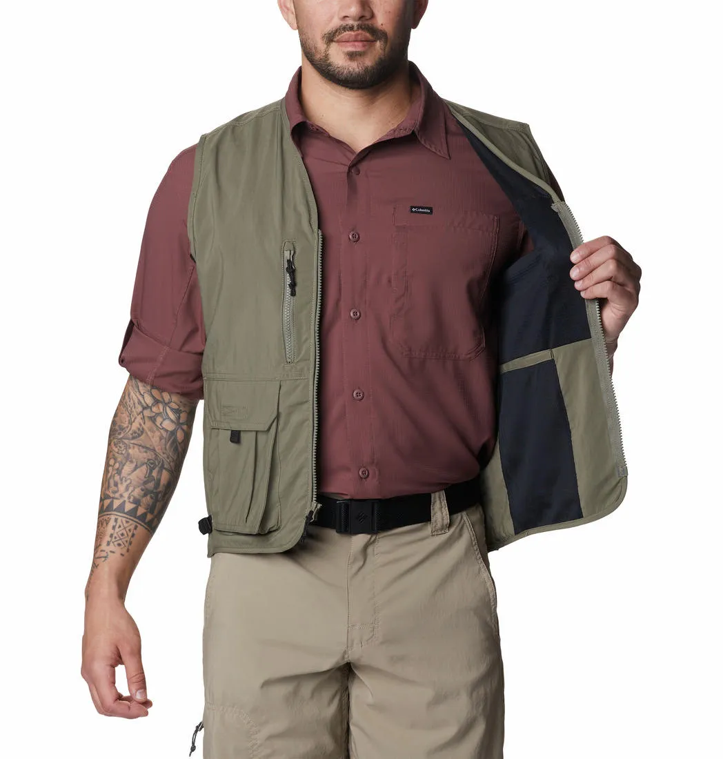 Columbia Men Olive Omni-Wick Silver Ridge Utility Gillet
