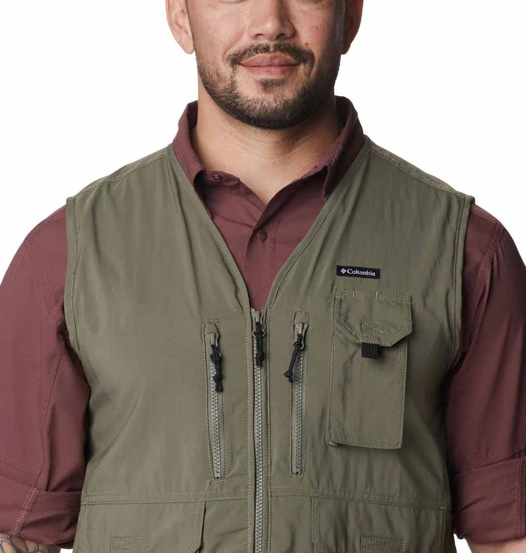 Columbia Men Olive Omni-Wick Silver Ridge Utility Gillet
