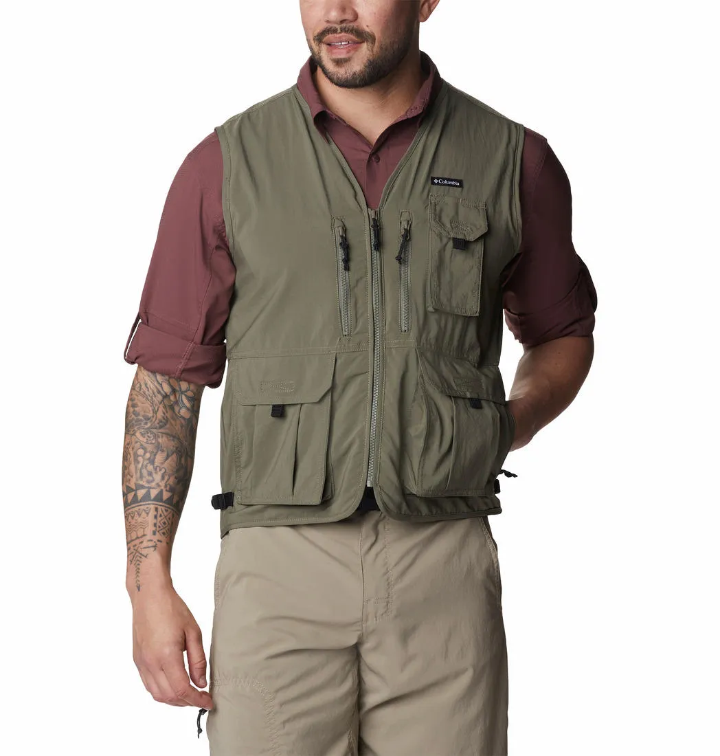 Columbia Men Olive Omni-Wick Silver Ridge Utility Gillet
