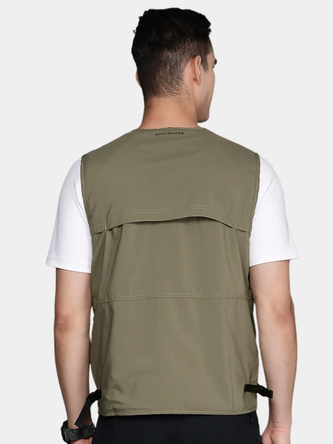 Columbia Men Olive Omni-Wick Silver Ridge Utility Gillet