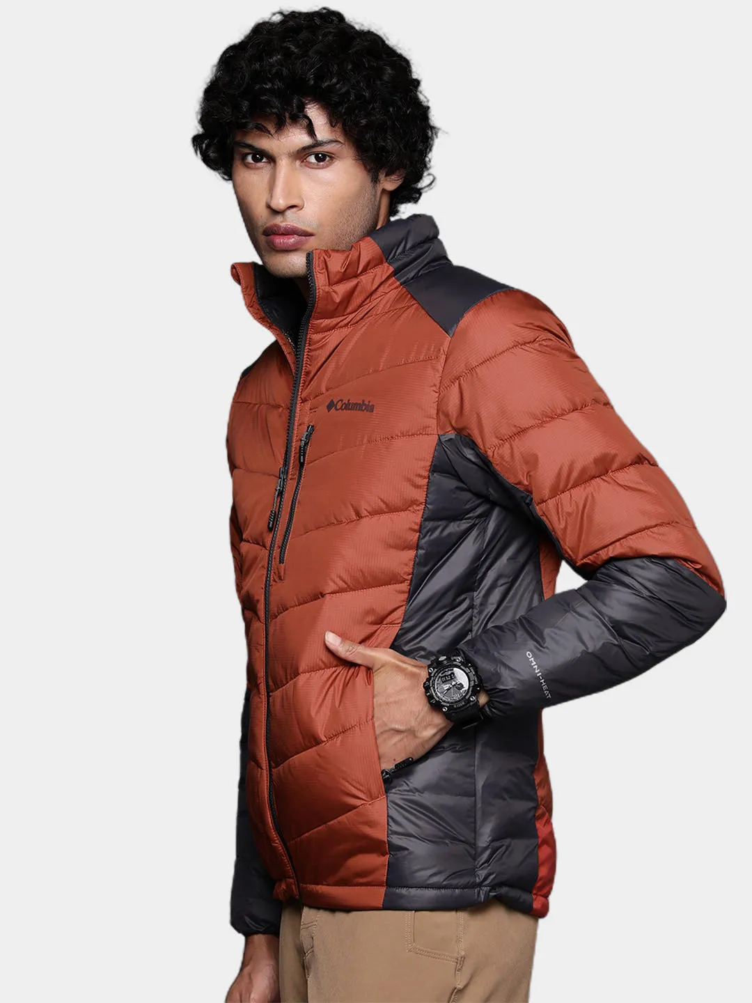 Columbia Men Orange Omni-Heat Infinity Labyrinth Loop Jacket