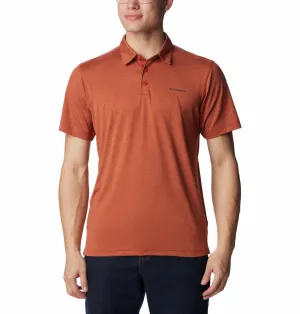 Columbia Men Orange Omni-Wick Tech Trail Polo Tshirt