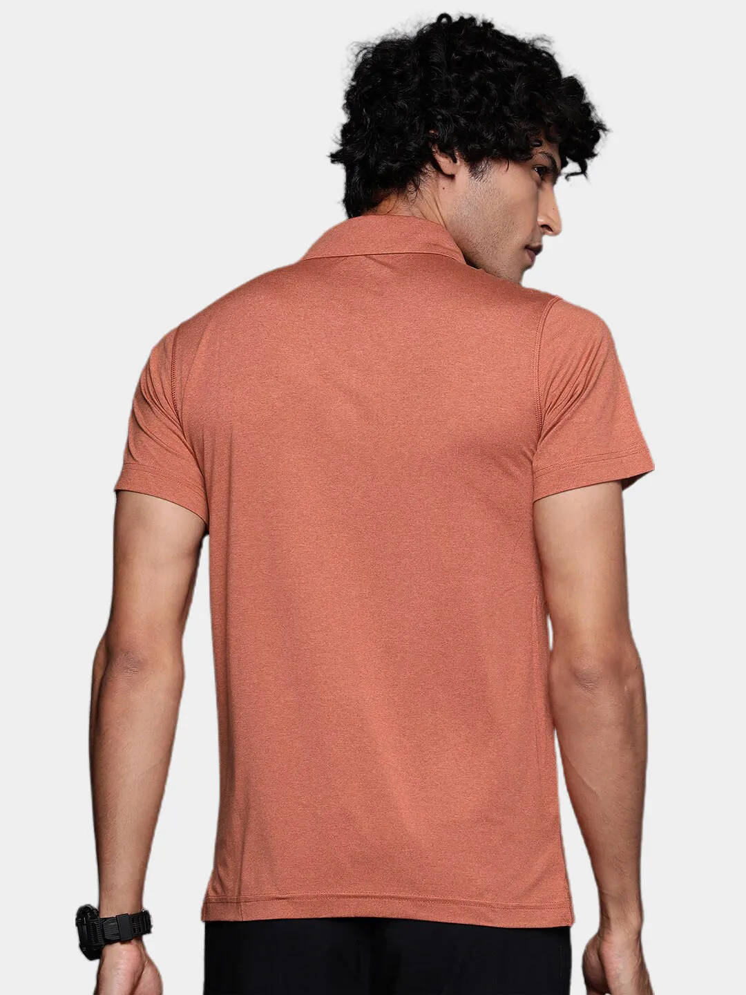 Columbia Men Orange Omni-Wick Tech Trail Polo Tshirt