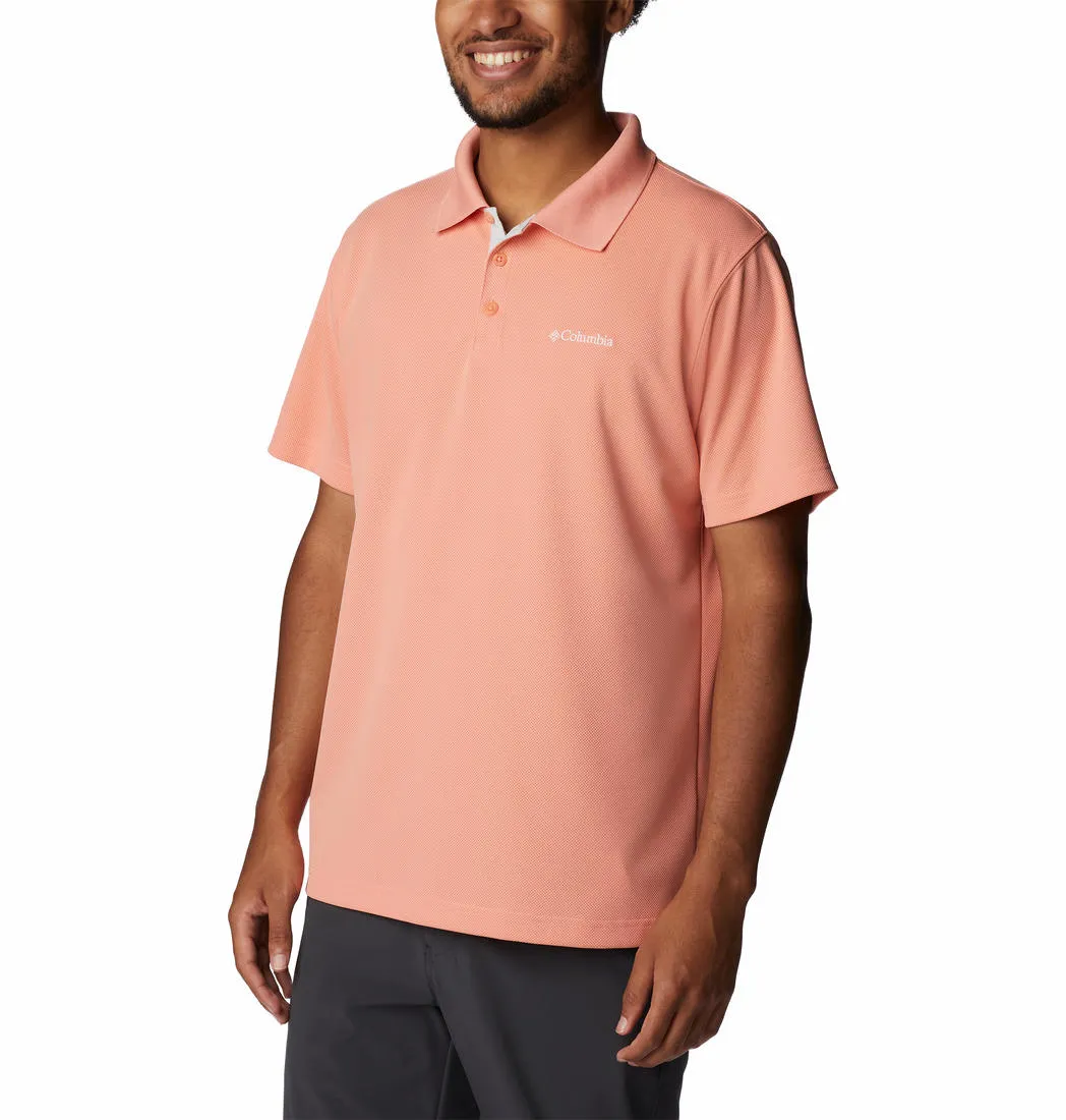 Columbia Men Peach Omni-Wick Utilizer Polo Tshirt
