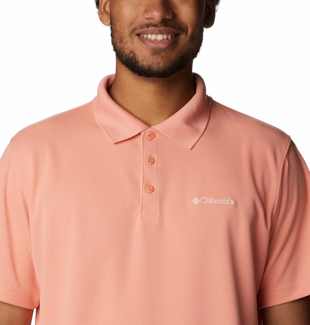 Columbia Men Peach Omni-Wick Utilizer Polo Tshirt