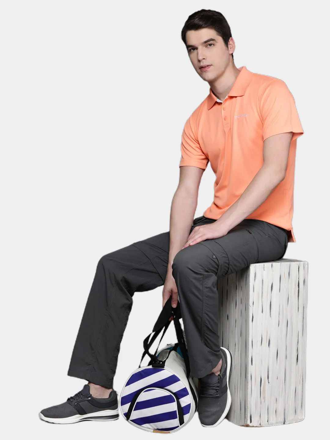 Columbia Men Peach Omni-Wick Utilizer Polo Tshirt