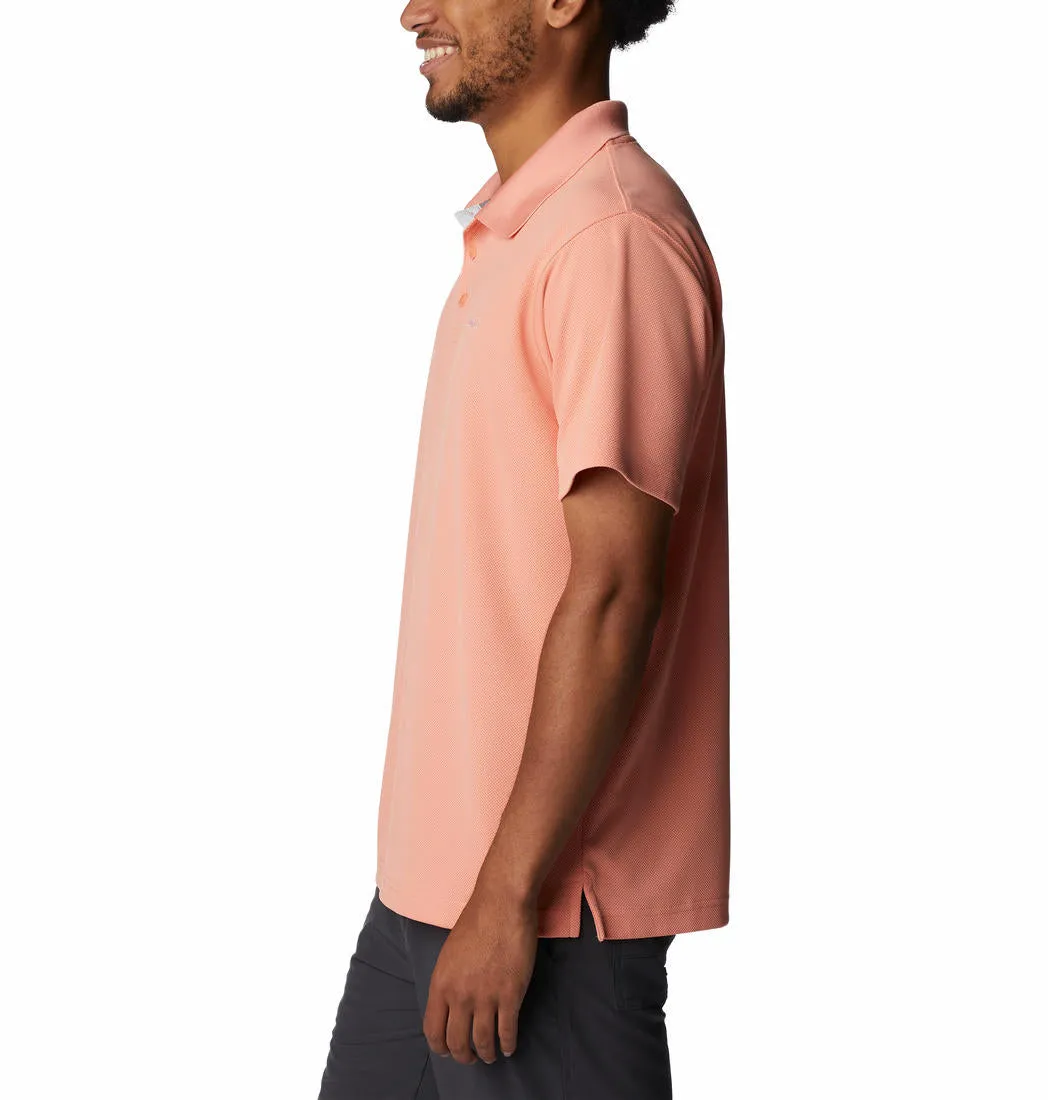 Columbia Men Peach Omni-Wick Utilizer Polo Tshirt