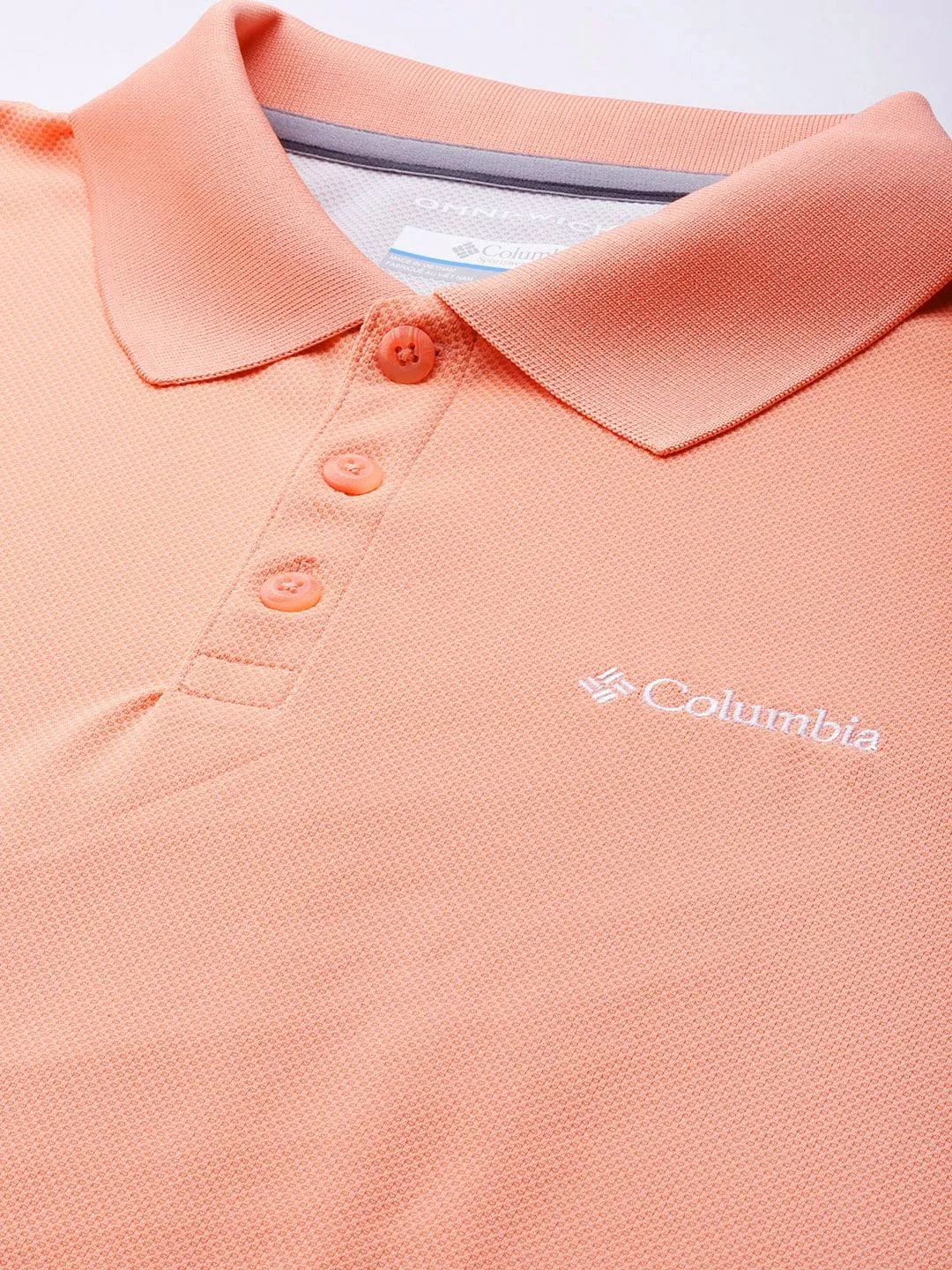 Columbia Men Peach Omni-Wick Utilizer Polo Tshirt