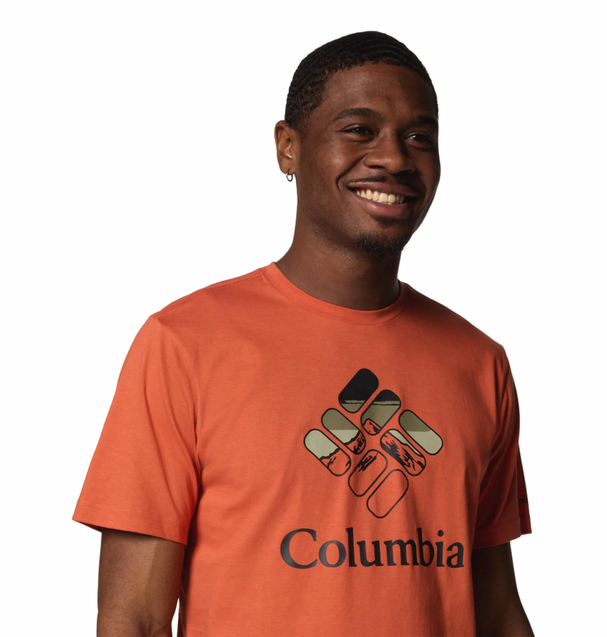 Columbia Men Red M Rapid Ridge Graphic Tshirt