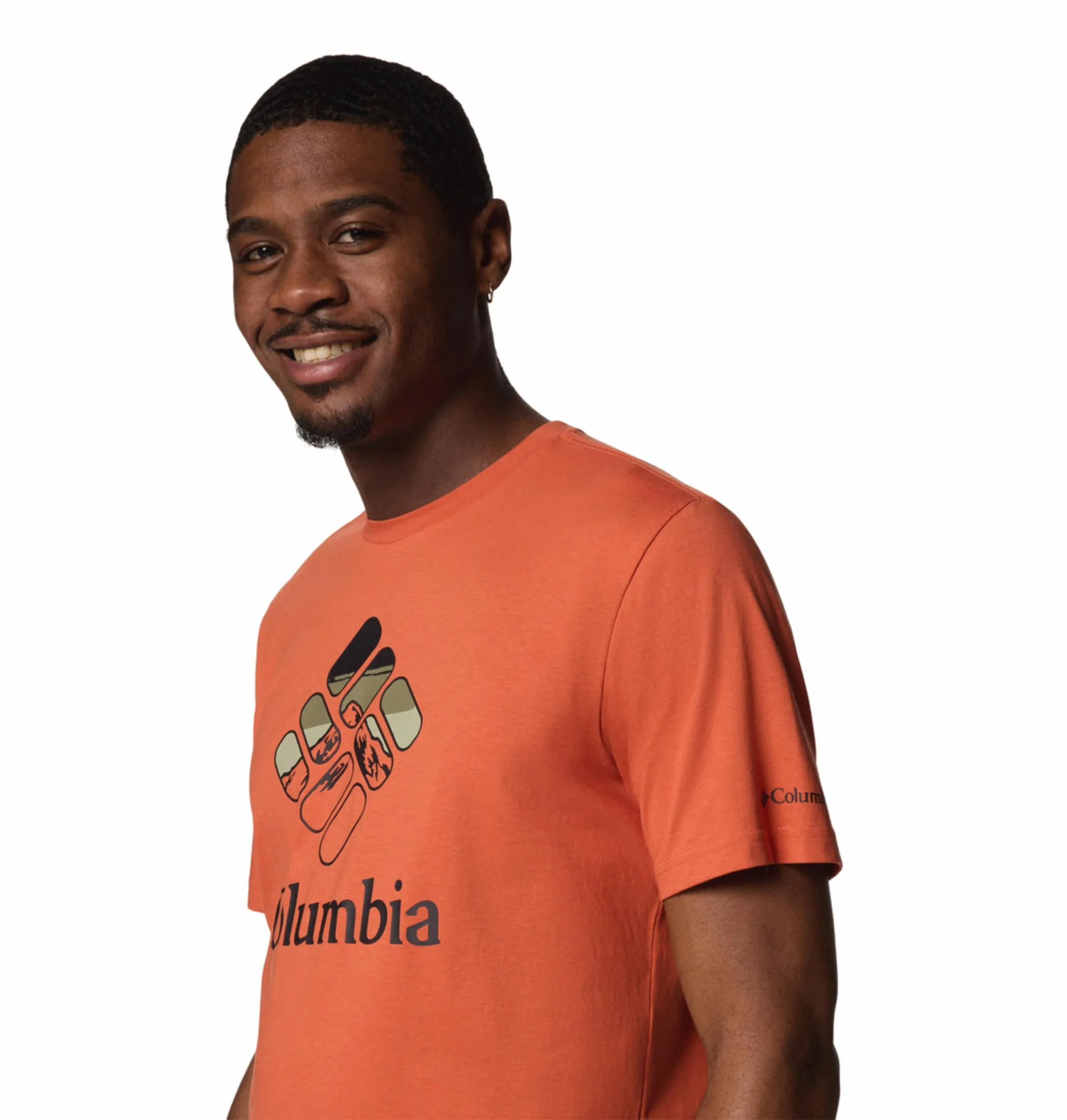 Columbia Men Red M Rapid Ridge Graphic Tshirt
