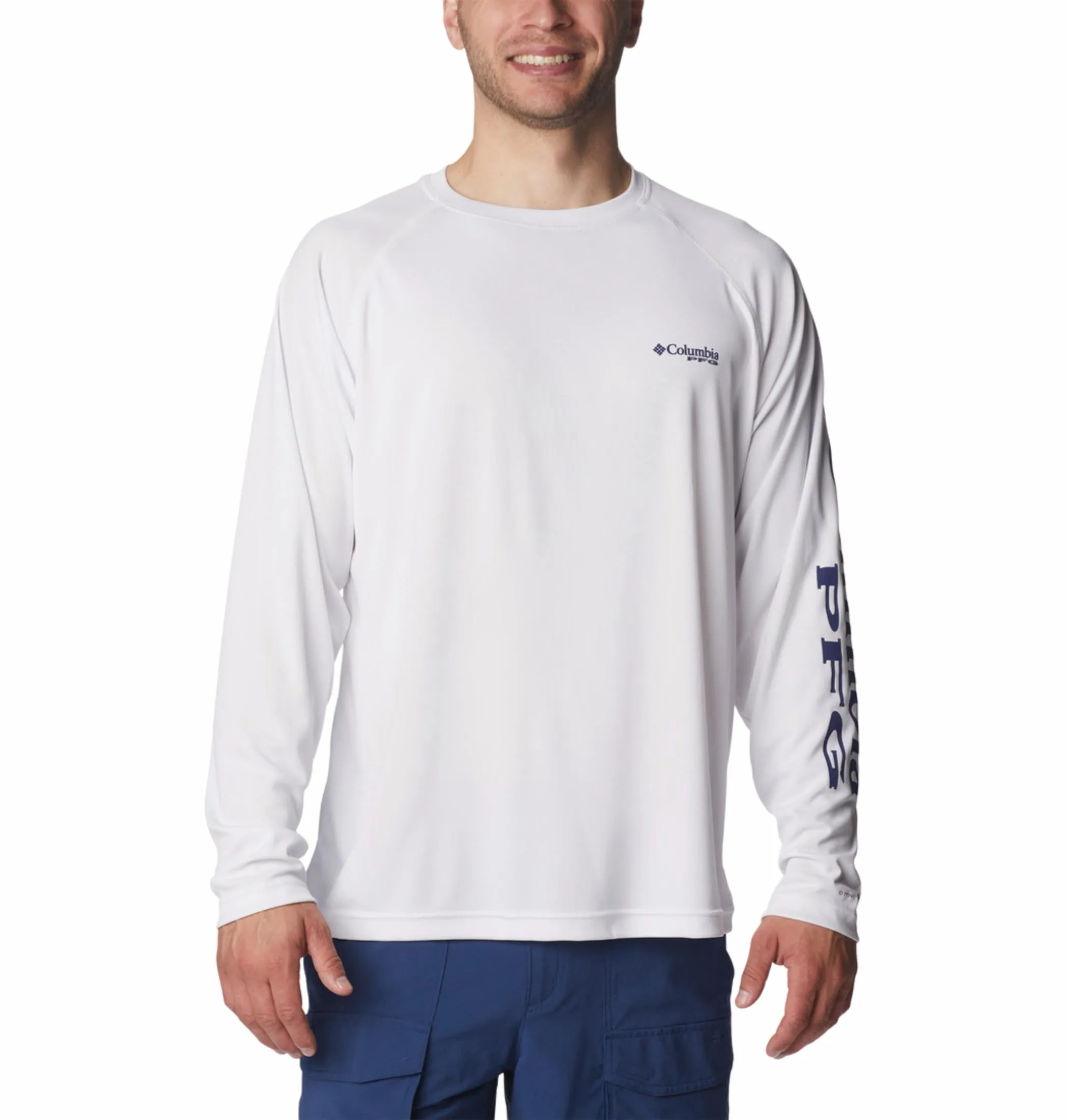 Columbia Men White Omni-Shade Terminal Tackle Tshirt
