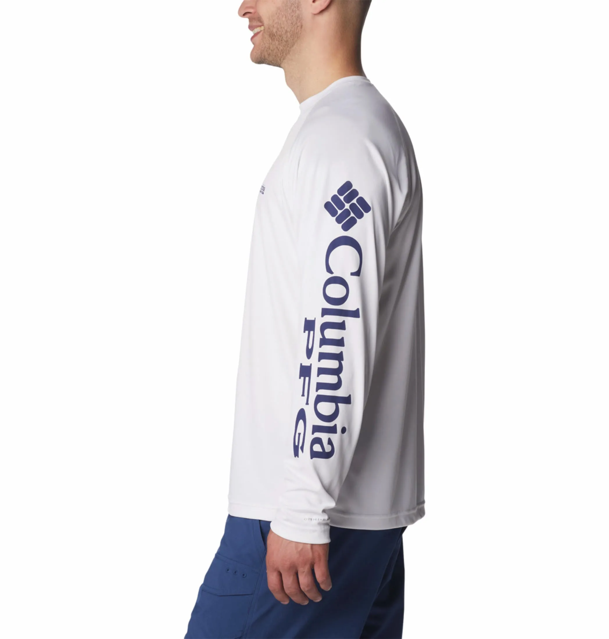 Columbia Men White Omni-Shade Terminal Tackle Tshirt