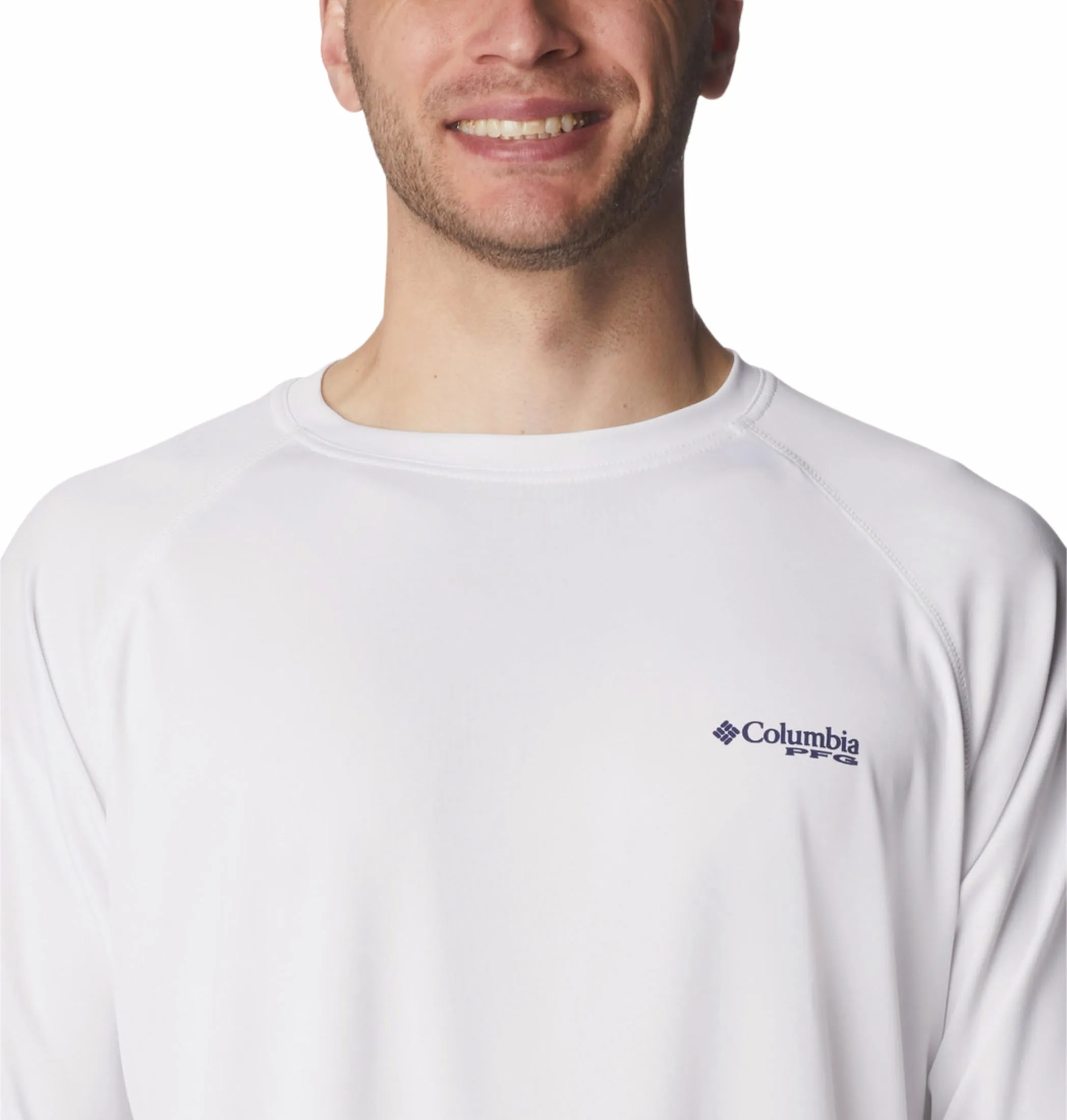 Columbia Men White Omni-Shade Terminal Tackle Tshirt