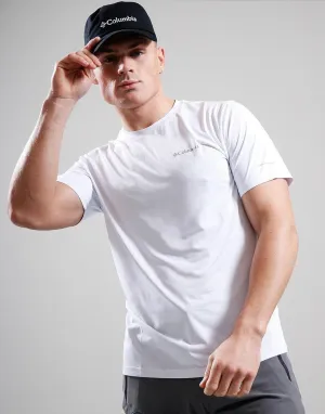 Columbia Men White Omni-Wick Hike Crew Tshirt