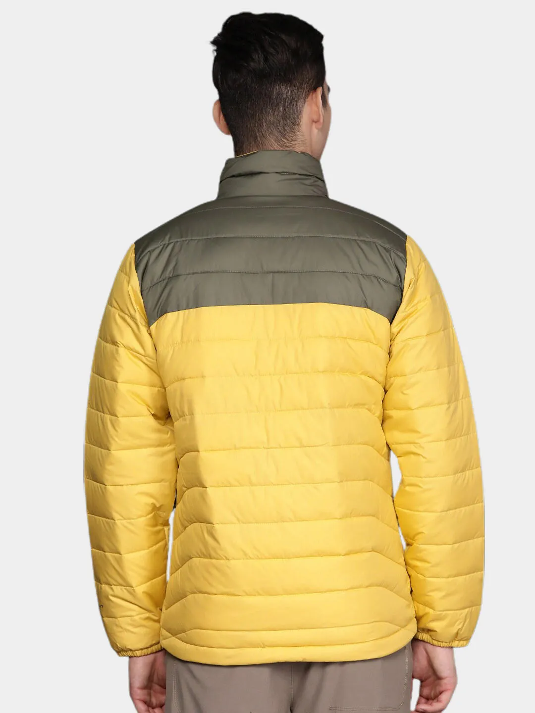 Columbia Men Yellow Omni-Heat Reflective Powder Lite Jacket