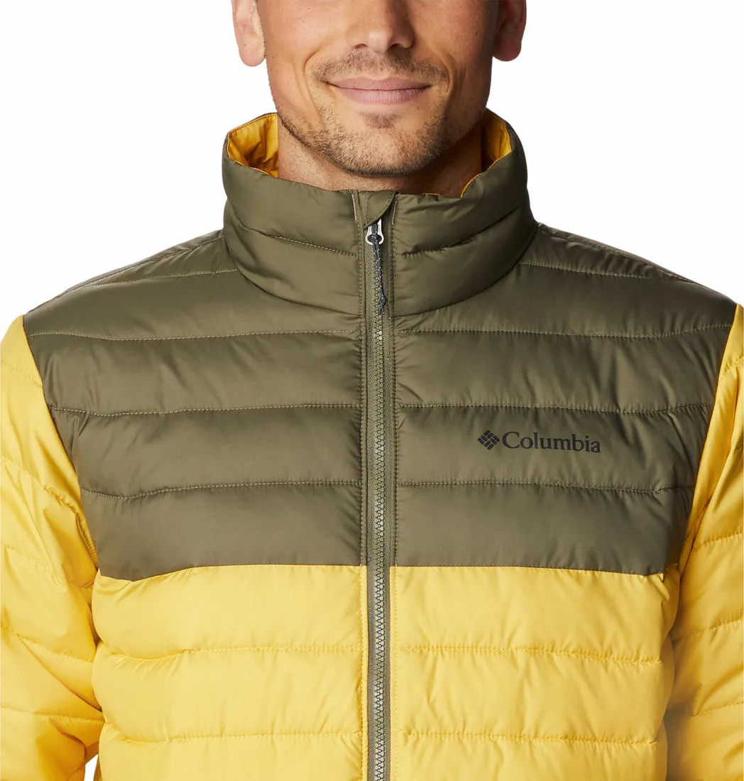 Columbia Men Yellow Omni-Heat Reflective Powder Lite Jacket