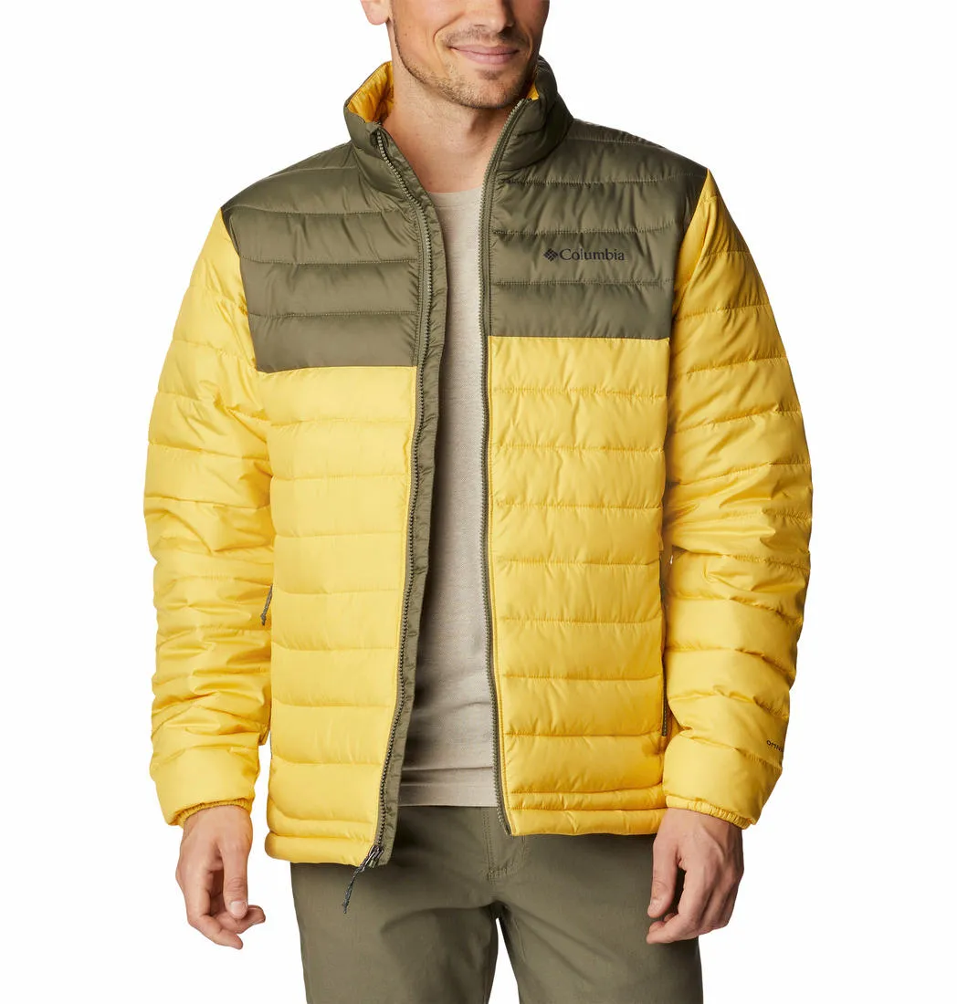 Columbia Men Yellow Omni-Heat Reflective Powder Lite Jacket